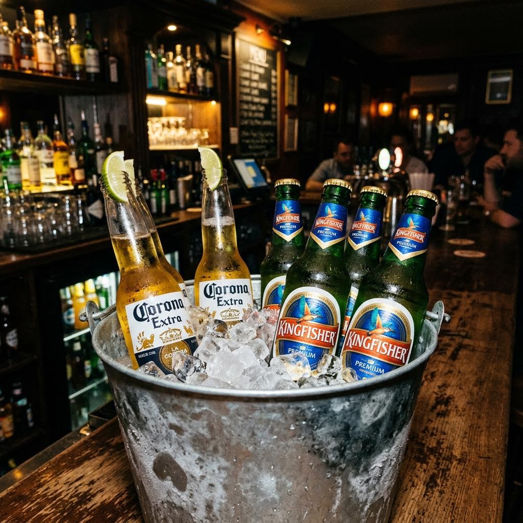 Corona / Kingfisher / Budweiser / Aashi