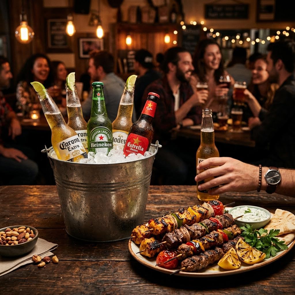 Beer Bucket (5 Beers) + Veg / Non-Veg Kebab