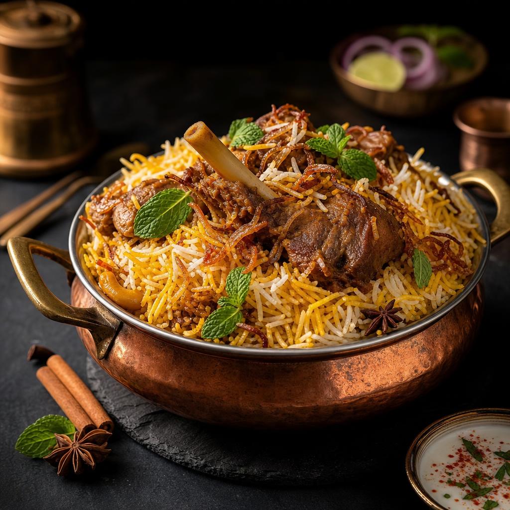 Mutton Marag Soup + Chicken 65 + Biryani