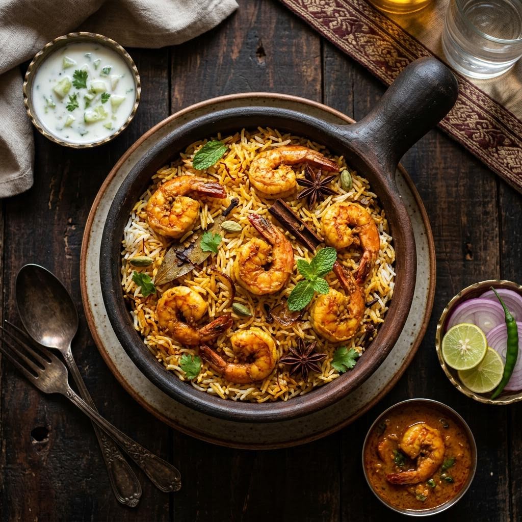 Nellore Prawns Biryani