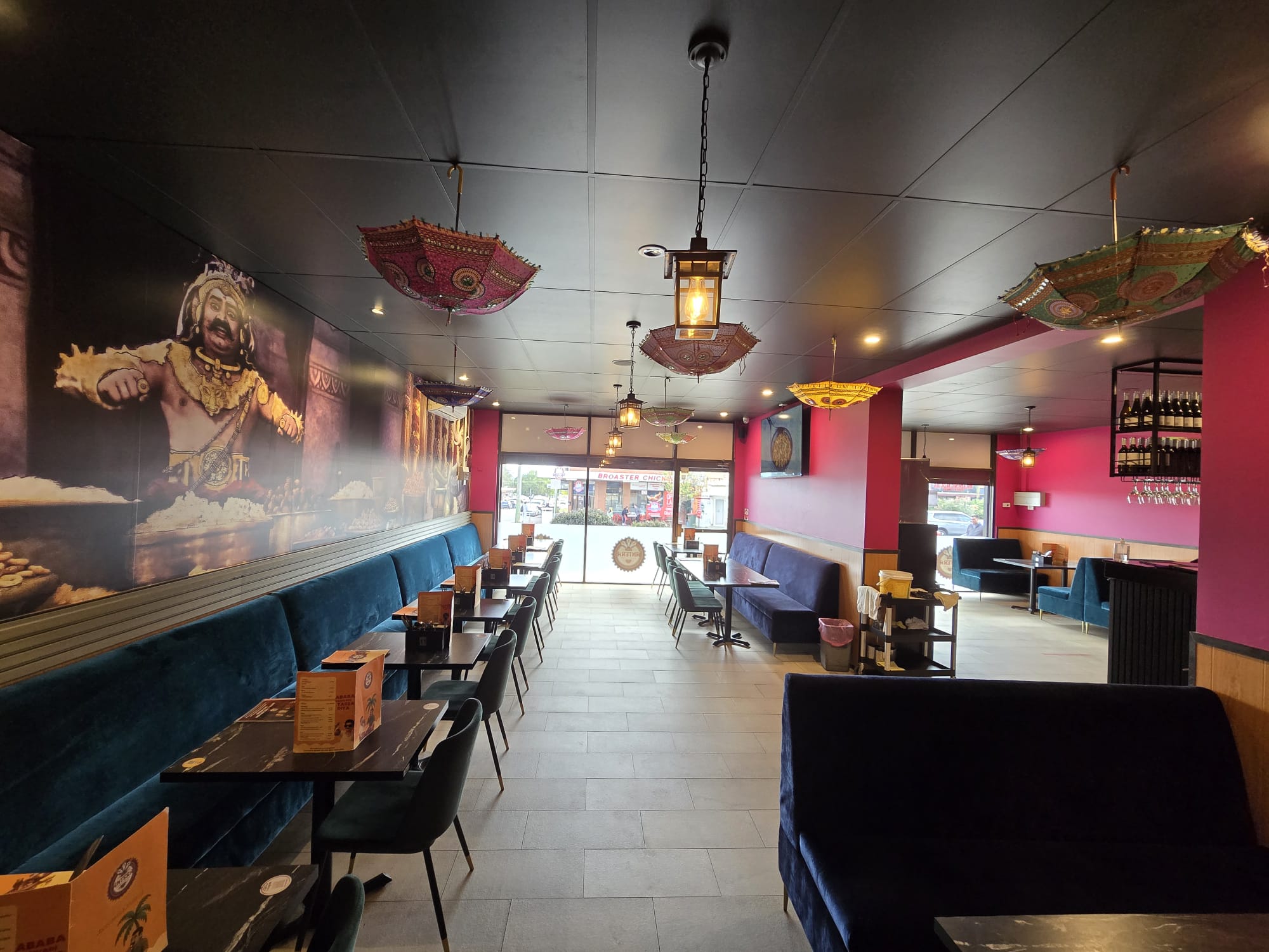 Antera Function Centre — dining area with decorative ceiling