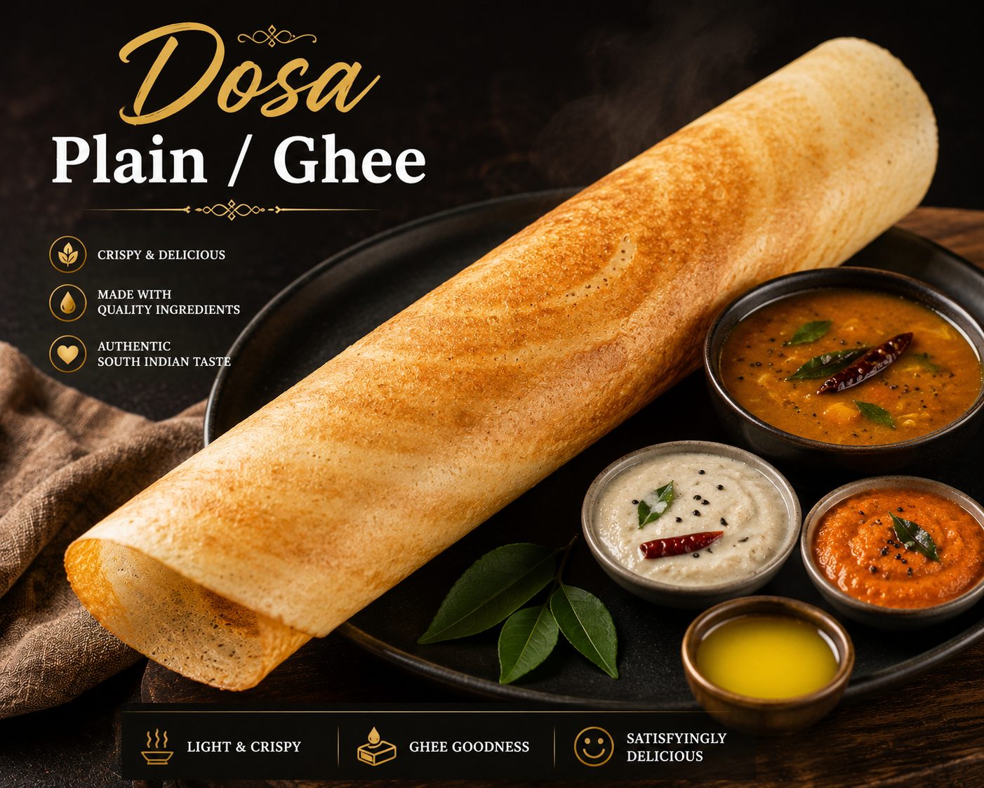Dosa - Plain / Ghee