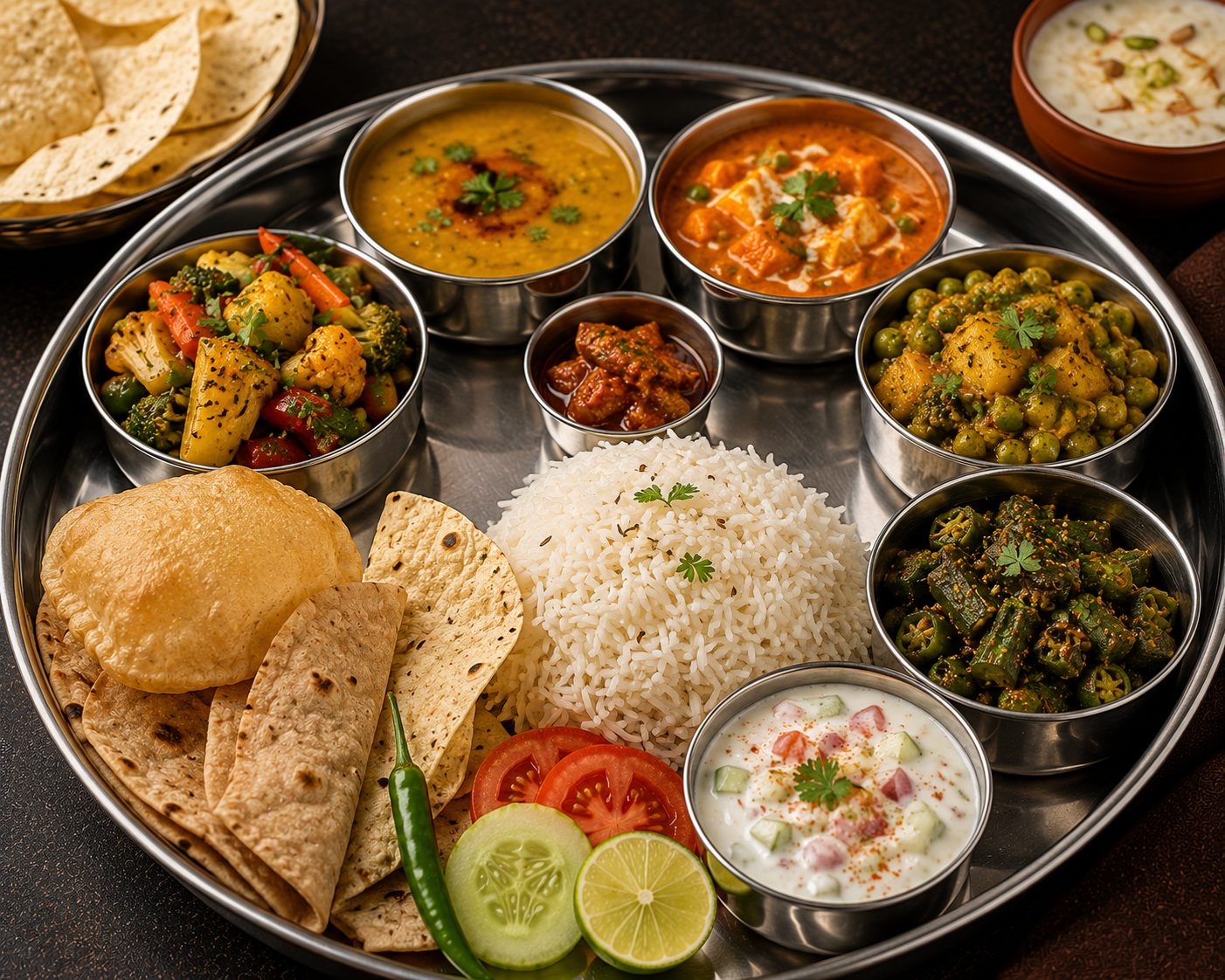 Veg Feast (Veg Fry + Veg Curry + Common Items)